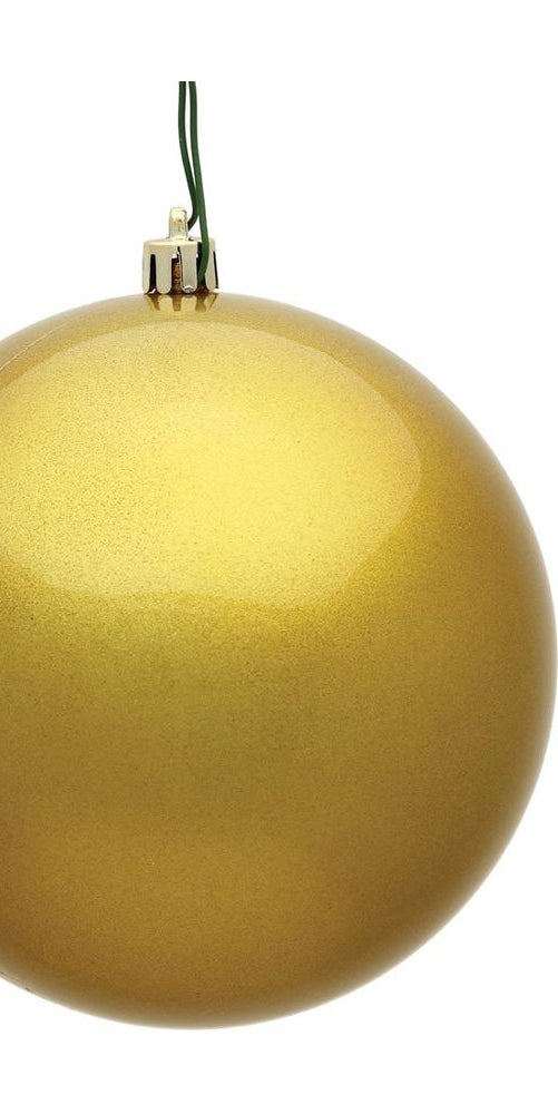 Vickerman 4" Gold Candy Ball Christmas Tree Ornament (6 pack) - Michelle's aDOORable Creations - Holiday Ornaments
