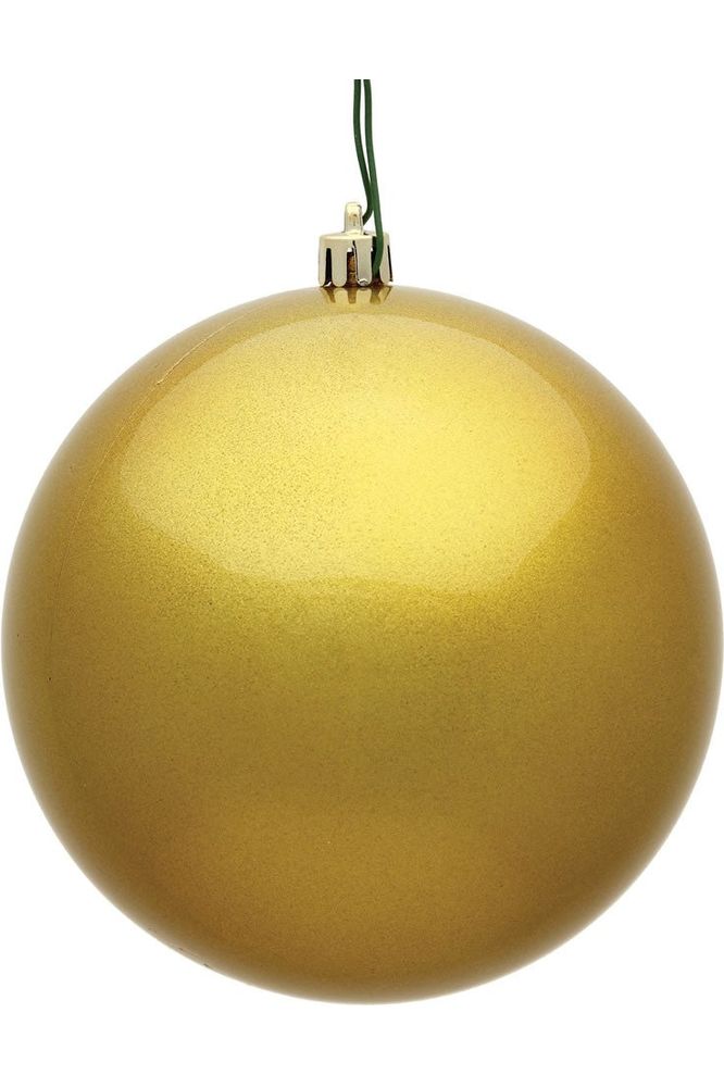 Vickerman 4" Gold Candy Ball Christmas Tree Ornament (6 pack) - Michelle's aDOORable Creations - Holiday Ornaments