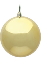 Vickerman 4" Gold Shiny Ball Christmas Tree Ornament (6 pack) - Michelle's aDOORable Creations - Holiday Ornaments
