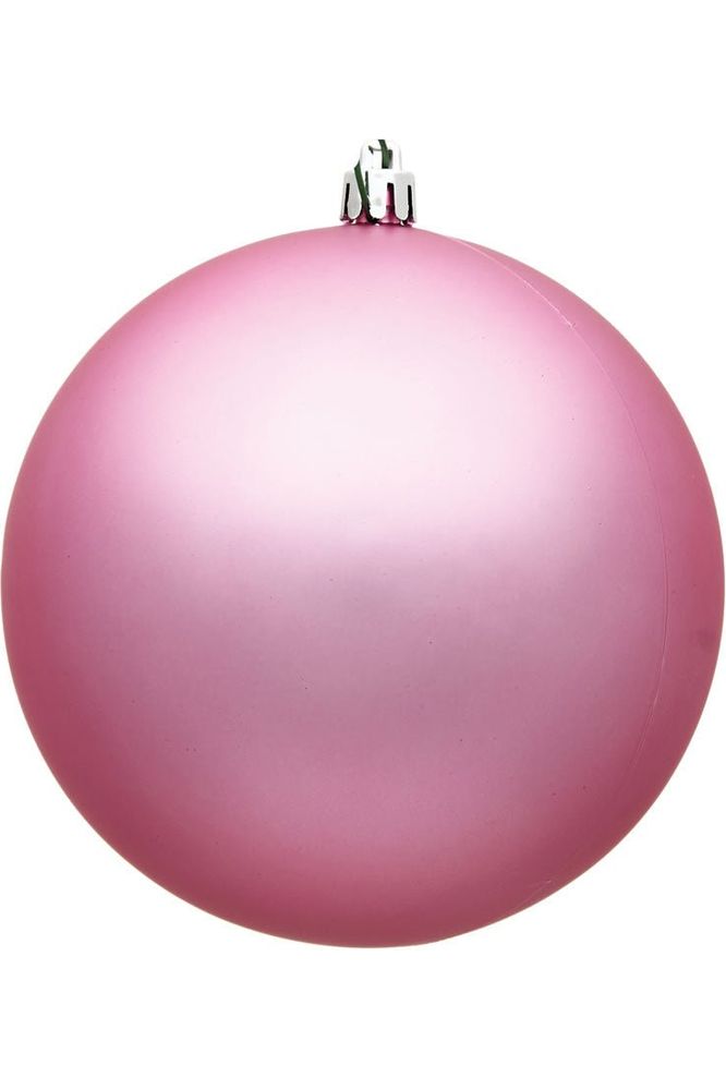 Vickerman 4" Pink Matte Ball Christmas Tree Ornament (6 pack) - Michelle's aDOORable Creations - Holiday Ornaments