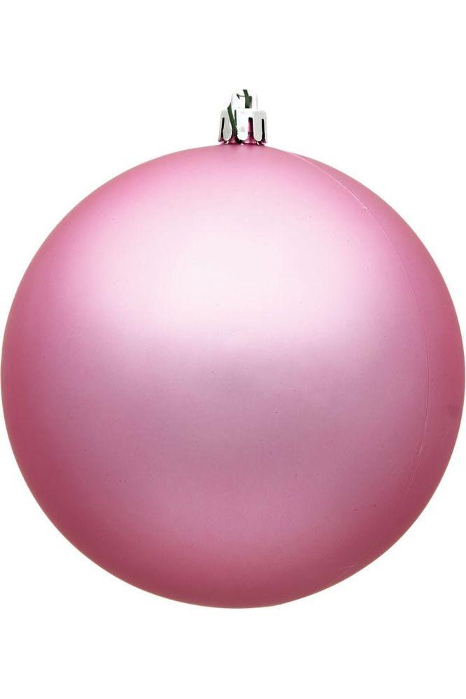 Vickerman 4" Pink Matte Ball Christmas Tree Ornament (6 pack) - Michelle's aDOORable Creations - Holiday Ornaments