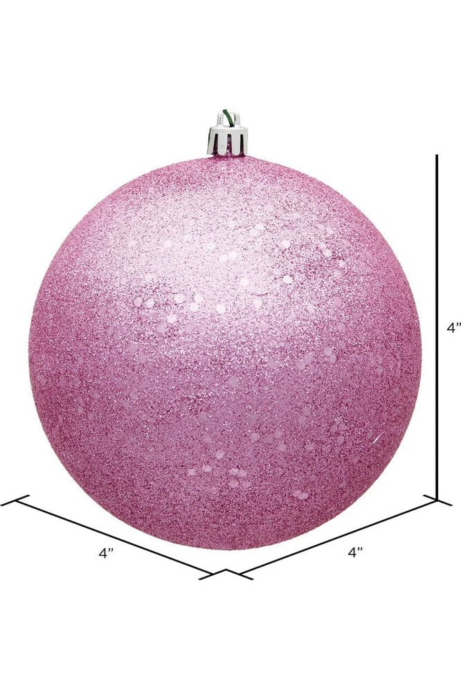 Vickerman 4" Pink Sequin Ball Christmas Tree Ornament (6 pack) - Michelle's aDOORable Creations - Holiday Ornaments