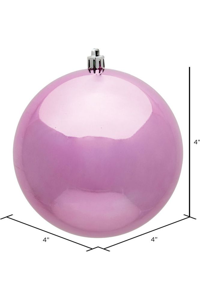 Vickerman 4" Pink Shiny Ball Christmas Tree Ornament (6 pack) - Michelle's aDOORable Creations - Holiday Ornaments