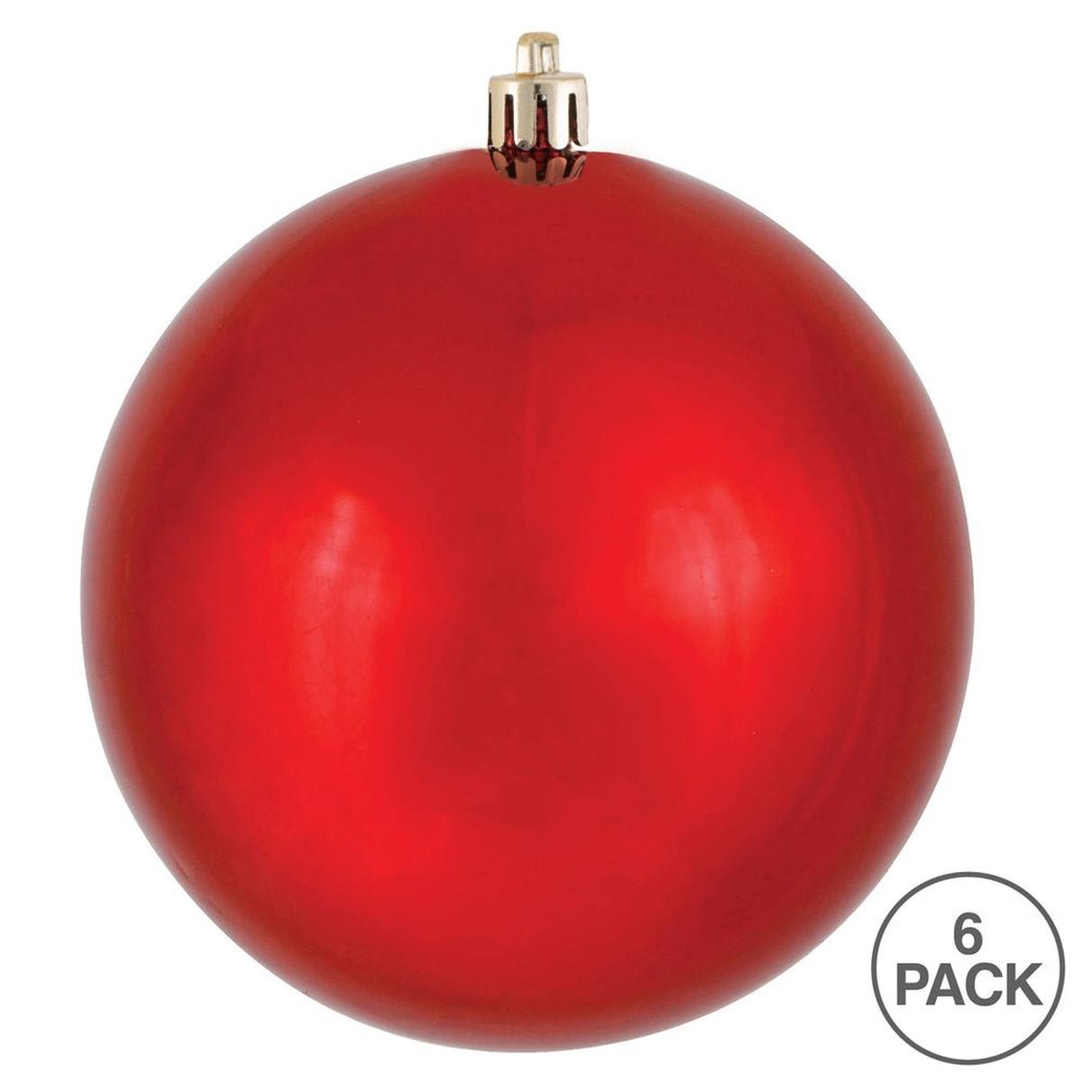 Shop For Red Shiny Ball Christmas Ornament (6 pack) at Michelle's aDOORable Creations