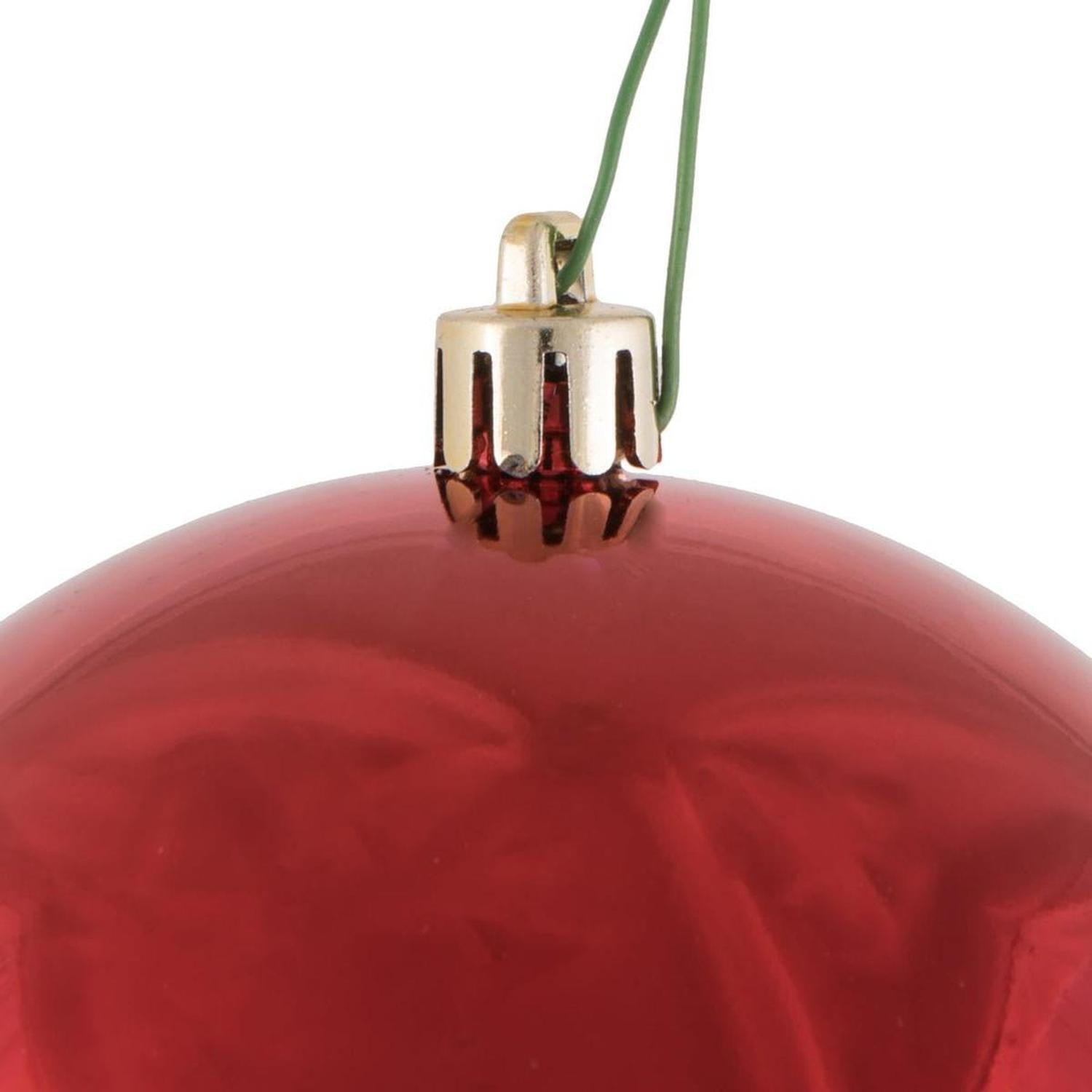 Red Shiny Ball Christmas Ornament (6 pack)