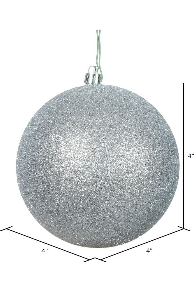 Shop For Vickerman 4" Silver Glitter Ball Christmas Tree Ornament (6 pack) N591007DG