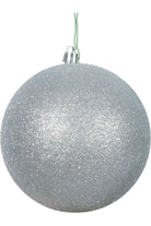 Shop For Vickerman 4" Silver Glitter Ball Christmas Tree Ornament (6 pack) N591007DG