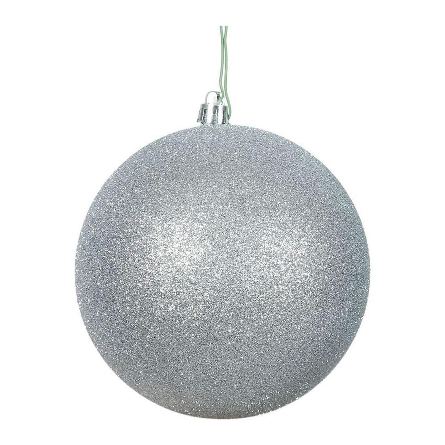 Shop For Silver Glitter Ball Christmas Ornaments (6 pack) at Michelle's aDOORable Creations