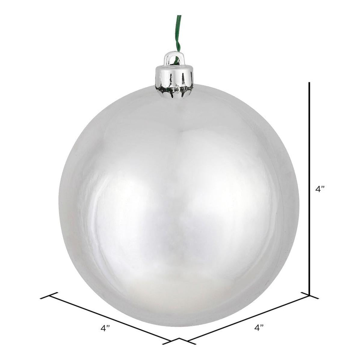 Shop For Silver Shiny Ball Christmas Ornaments (6 pack) at Michelle's aDOORable Creations