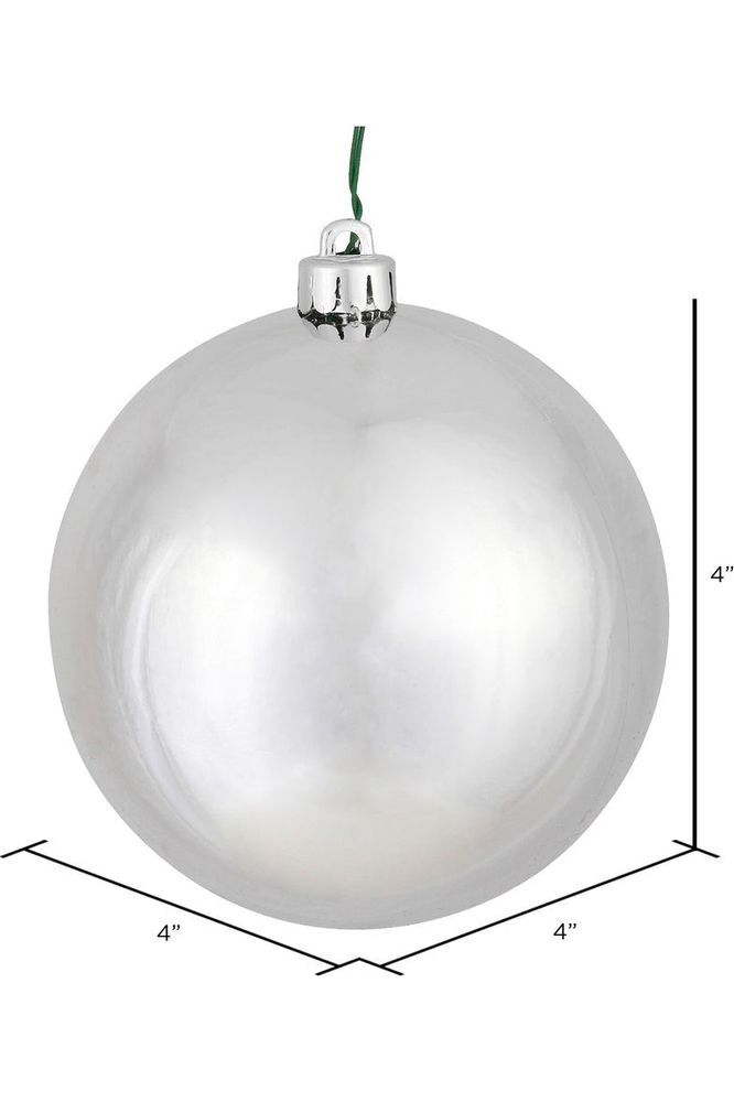 Shop For Vickerman 4" Silver Shiny Ball Christmas Tree Ornament (6 pack) N591007DSV
