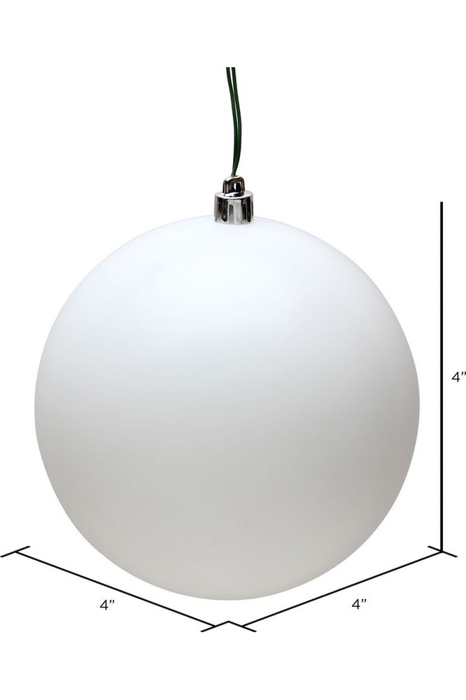 Shop For Vickerman 4" White Matte Ball Christmas Tree Ornament (6 pack) N591011DMV