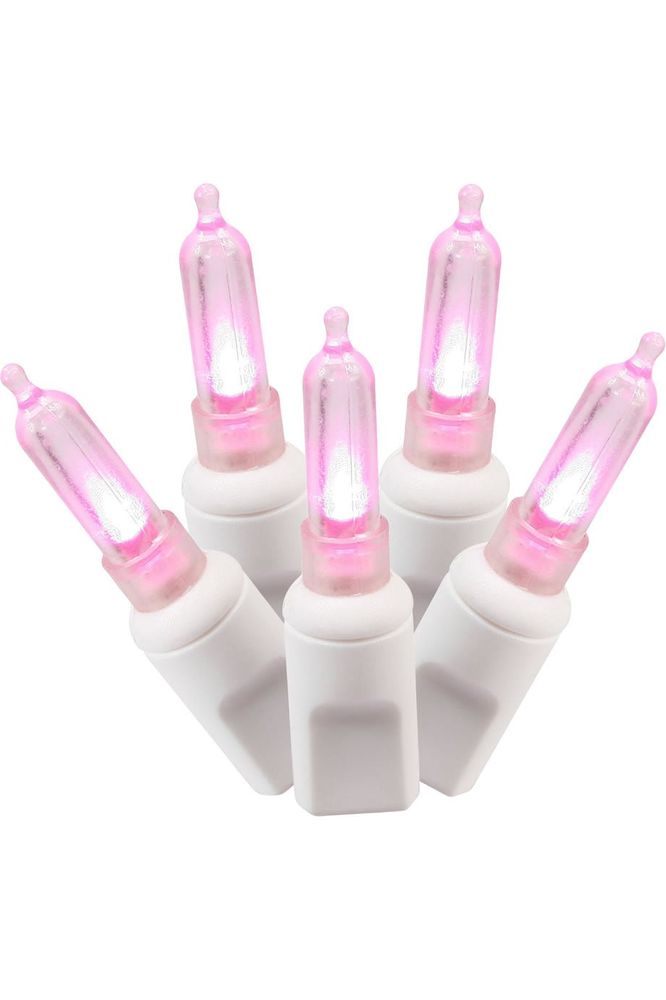 Shop For Vickerman 50 Pink Italian LED on White Wire X6W7510