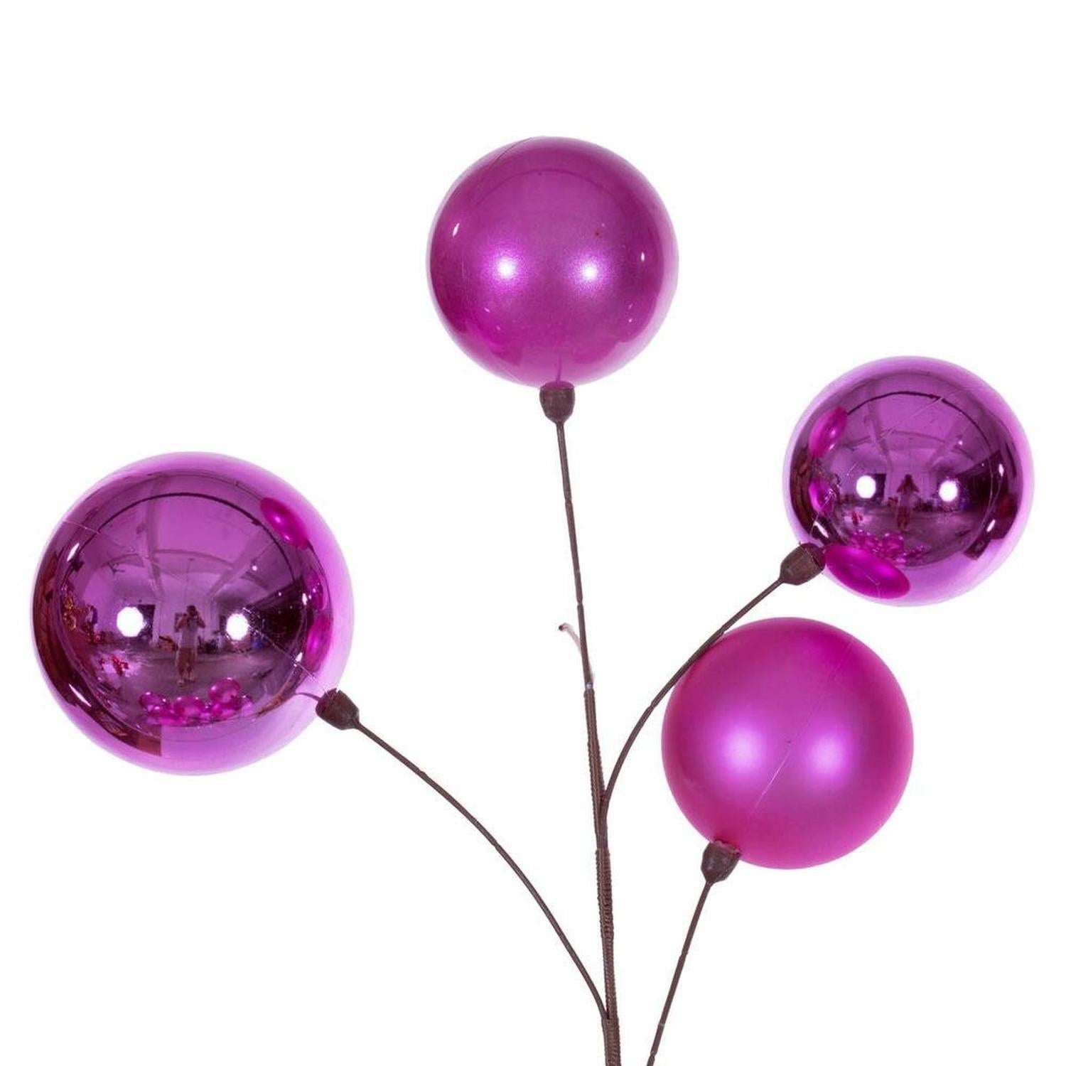 6' Hot Pink Extra Large Ball Branch Garland