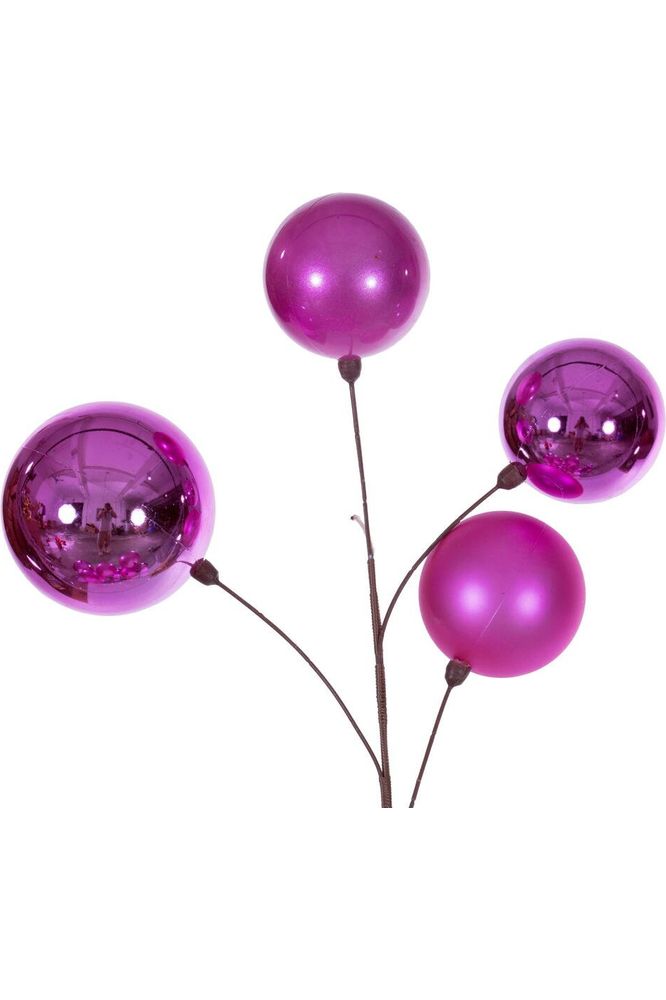 Shop For Vickerman 6' Hot Pink Extra Large Ball Branch Garland N240159