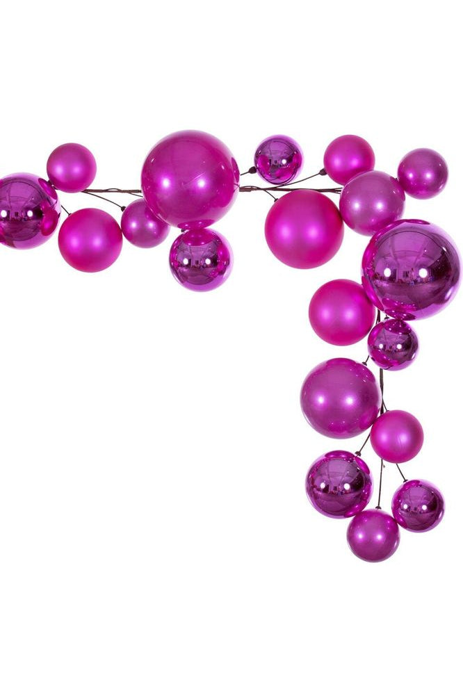 Shop For Vickerman 6' Hot Pink Extra Large Ball Branch Garland N240159