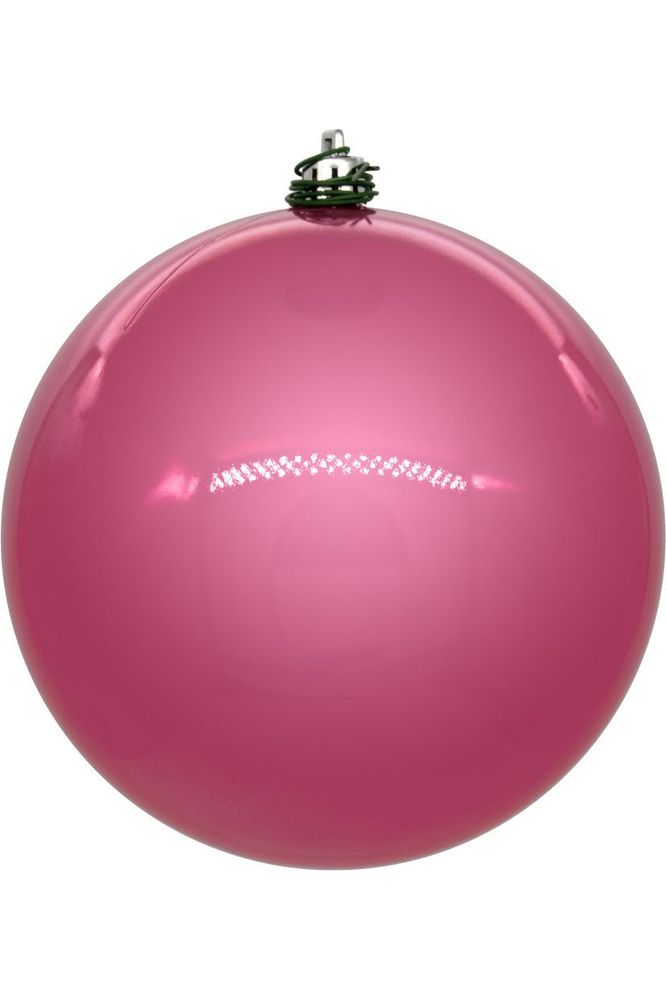 Vickerman 6" Pink Pearl UV Drilled Ball Ornament (4 pack) - Michelle's aDOORable Creations - Holiday Ornaments