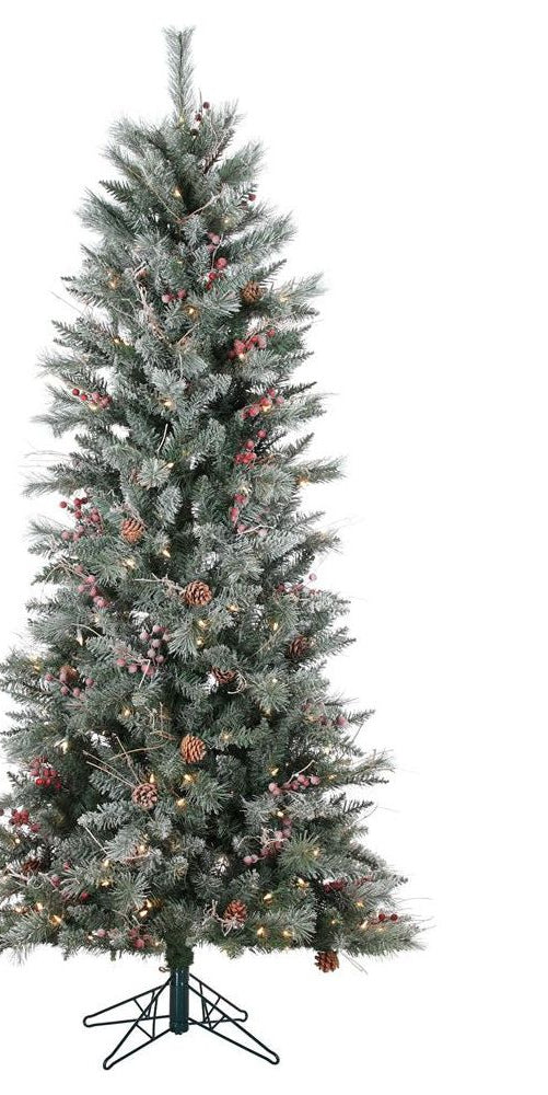 Vickerman 7' Frosted Berry Pine Tree 250CL Lights - Michelle's aDOORable Creations - Christmas Tree
