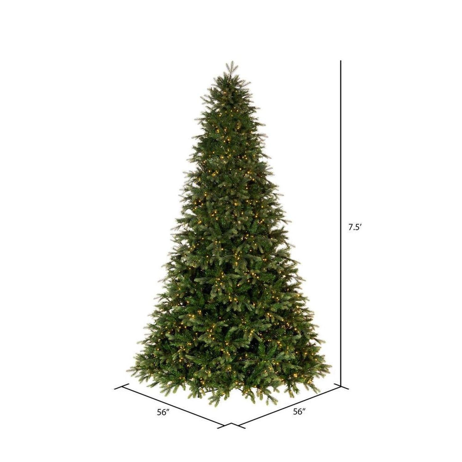 Vickerman 7.5' Douglas Fir Artificial Christmas Tree, Warm White Lights