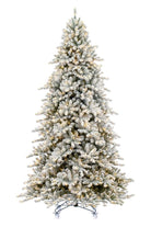 Vickerman 7.5' Flocked Bavarian Pine Artificial, with Lights - Michelle's aDOORable Creations - Christmas Tree