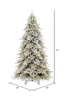 Shop For Vickerman 7.5' Flocked Bavarian Pine Artificial, with Lights at Michelle's aDOORable Creations