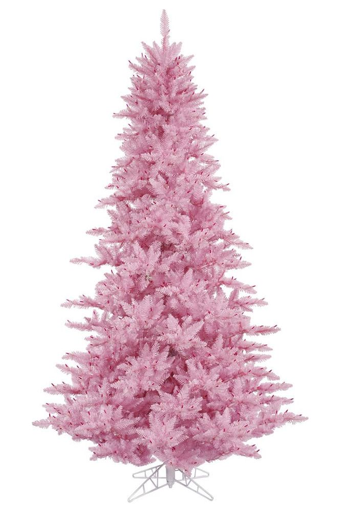 Vickerman 7.5' Pink Fir Artificial Christmas Tree, Unlit - Michelle's aDOORable Creations - Christmas Tree