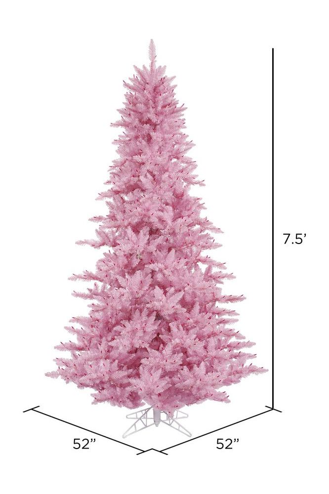 Vickerman 7.5' Pink Fir Artificial Christmas Tree, Unlit - Michelle's aDOORable Creations - Christmas Tree