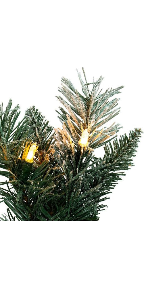 Vickerman 9' Frosted Mixed Pine Garland, Clear Incandescent Mini Lights - Michelle's aDOORable Creations - Garland