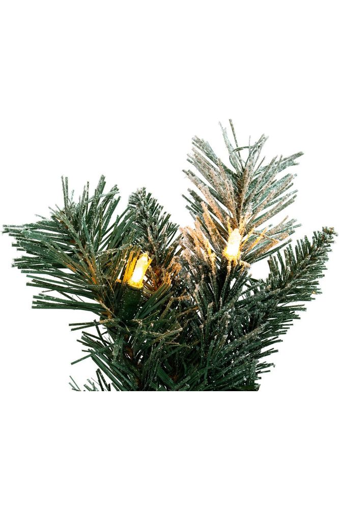 Shop For Vickerman 9' Frosted Mixed Pine Garland, Clear Incandescent Mini Lights at Michelle's aDOORable Creations