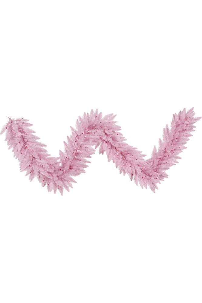 Shop For Vickerman 9' Pink Fir Holiday Garland, Unlit K163814