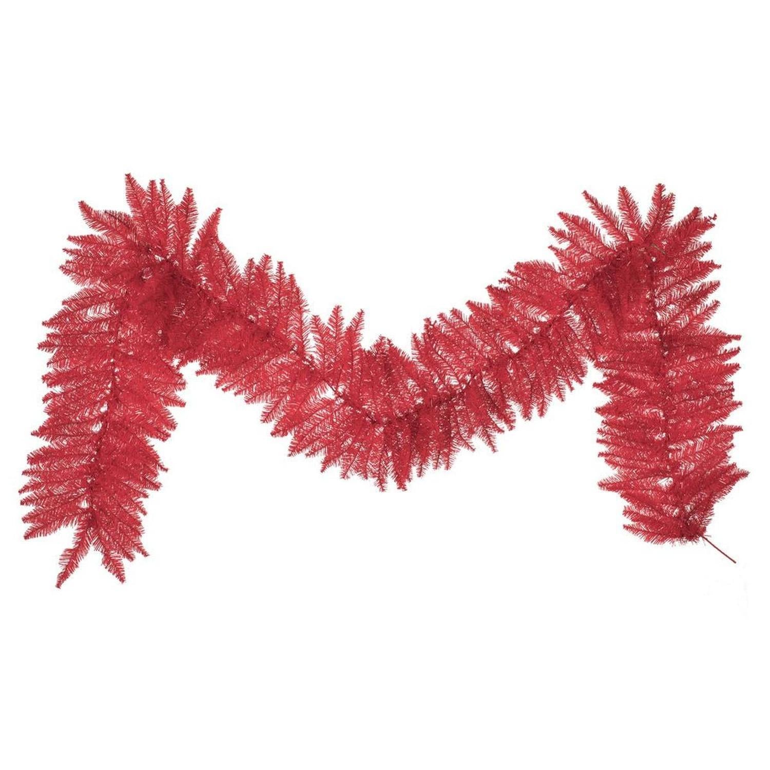 Shop For Vickerman 9' Red Fir Holiday Garland, Unlit at Michelle's aDOORable Creations
