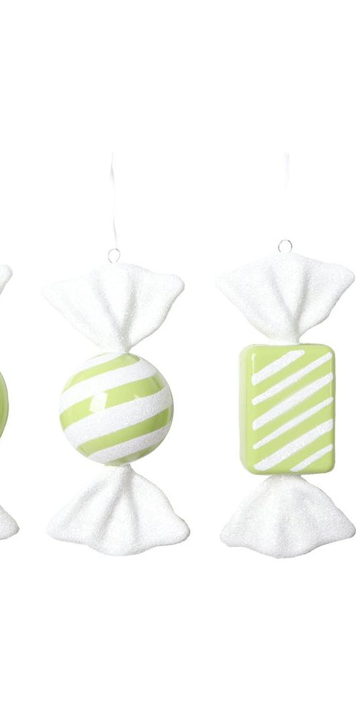 Vickerman Lime Green Candy Ornament (Assortment of 3) - Michelle's aDOORable Creations - Holiday Ornaments