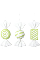 Vickerman Lime Green Candy Ornament (Assortment of 3) - Michelle's aDOORable Creations - Holiday Ornaments