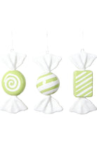 Shop For Lime Green Candy Ornament (Assortment of 3) at Michelle's aDOORable Creations