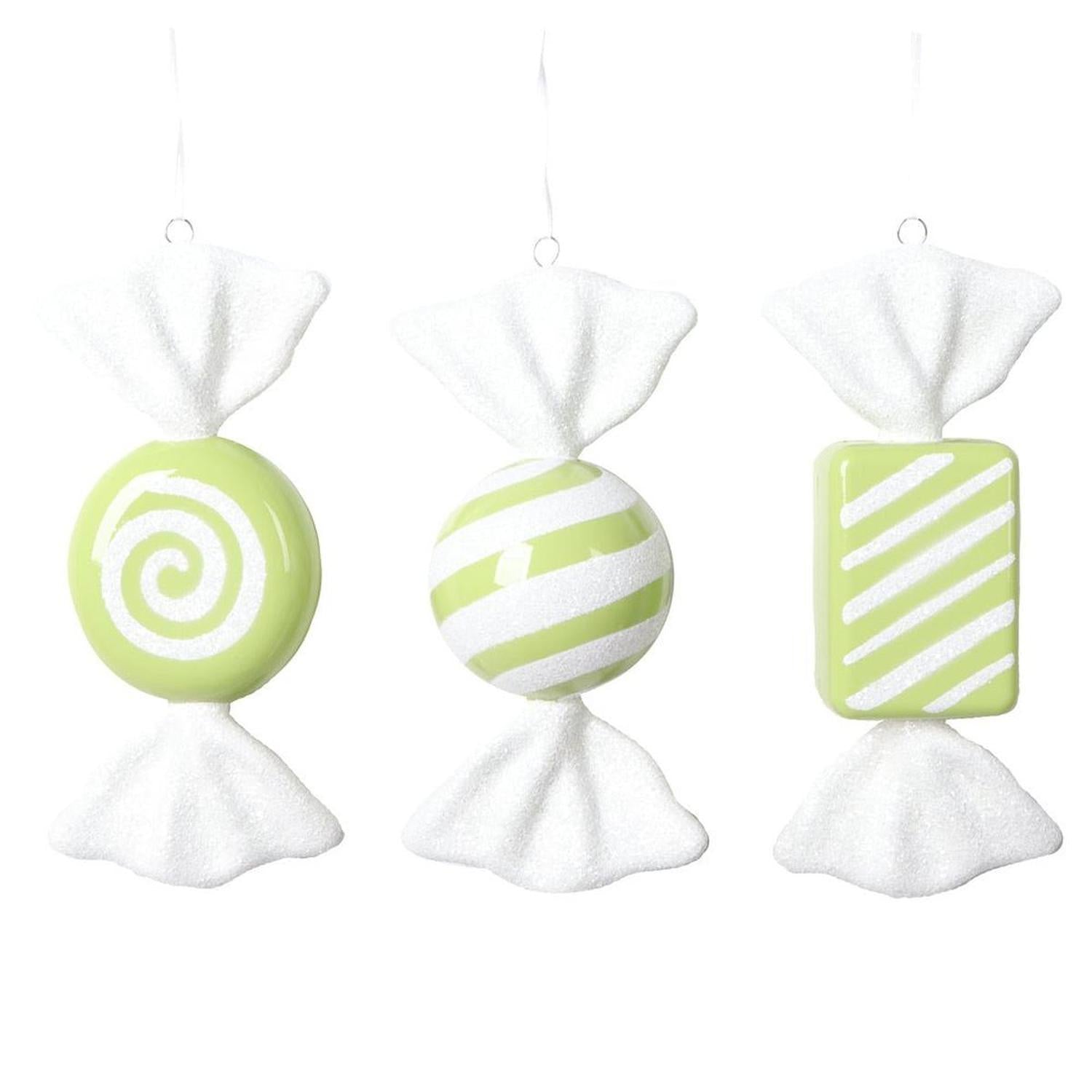 Lime Green Candy Ornament (Assortment of 3)