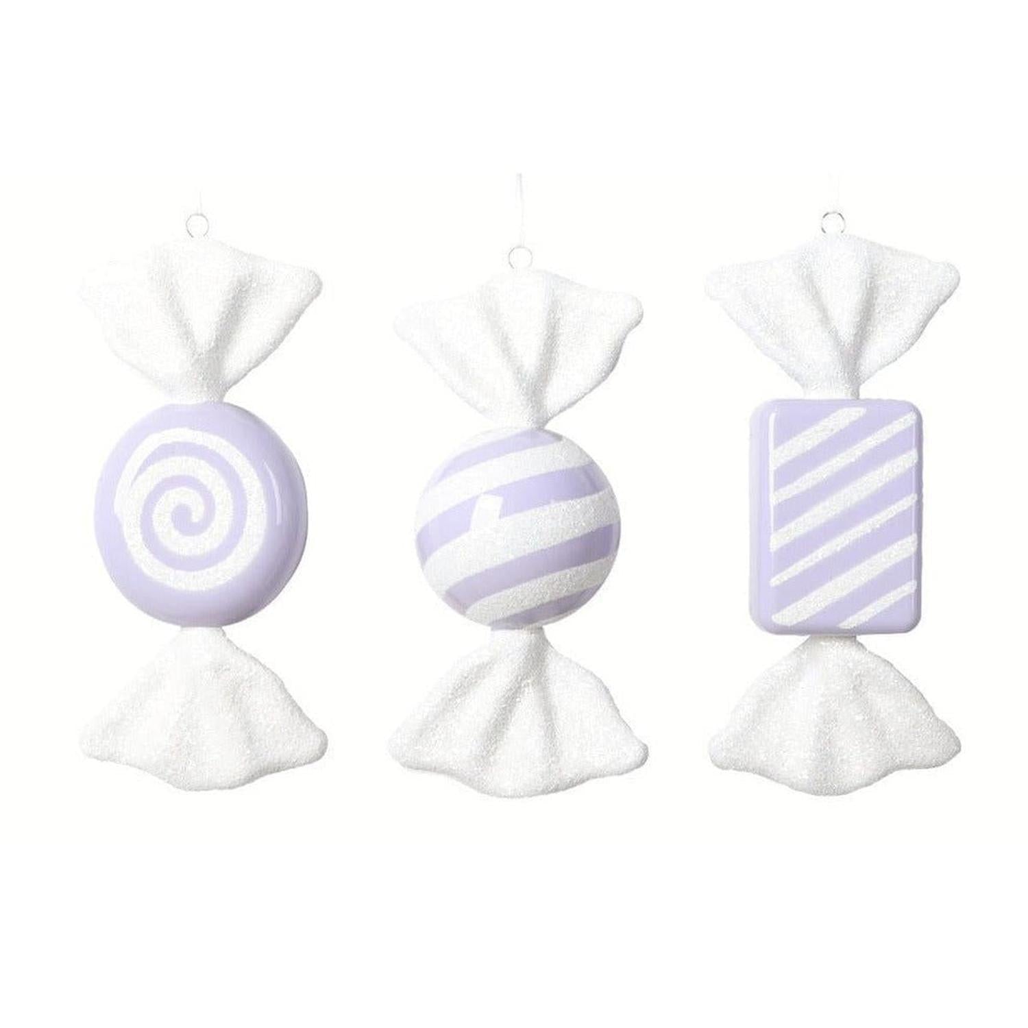 Pastel Lavender Candy Ornament (Assortment of 3)