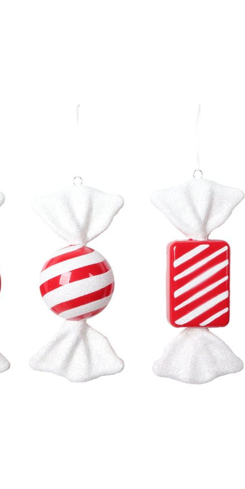 Vickerman Red Peppermint Candy Ornament (Assortment of 3) - Michelle's aDOORable Creations - Holiday Ornaments