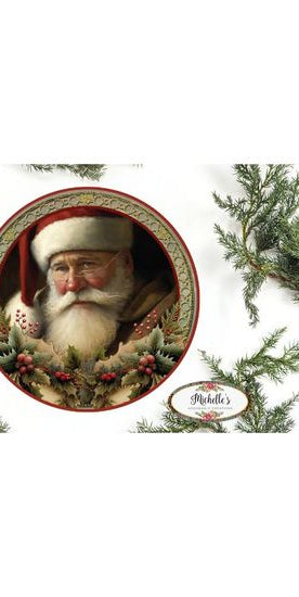 Victorian Vintage Santa Claus Sign - Wreath Enhancement - Michelle's aDOORable Creations - Signature Signs