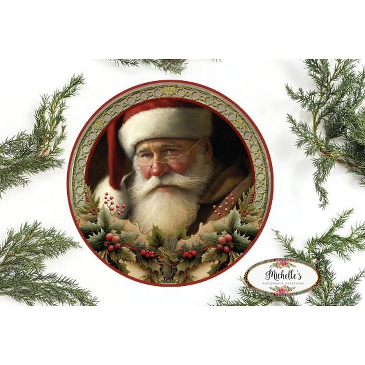 Shop For Victorian Vintage Santa Claus Sign - Wreath Enhancement at Michelle's aDOORable Creations