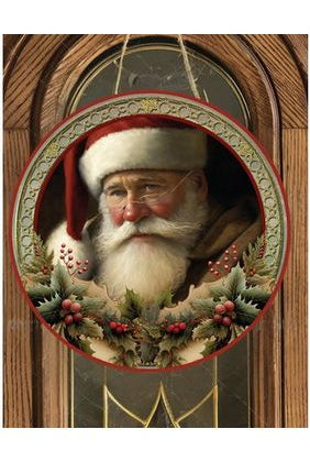 Shop For Victorian Vintage Santa Claus Sign - Wreath Enhancement
