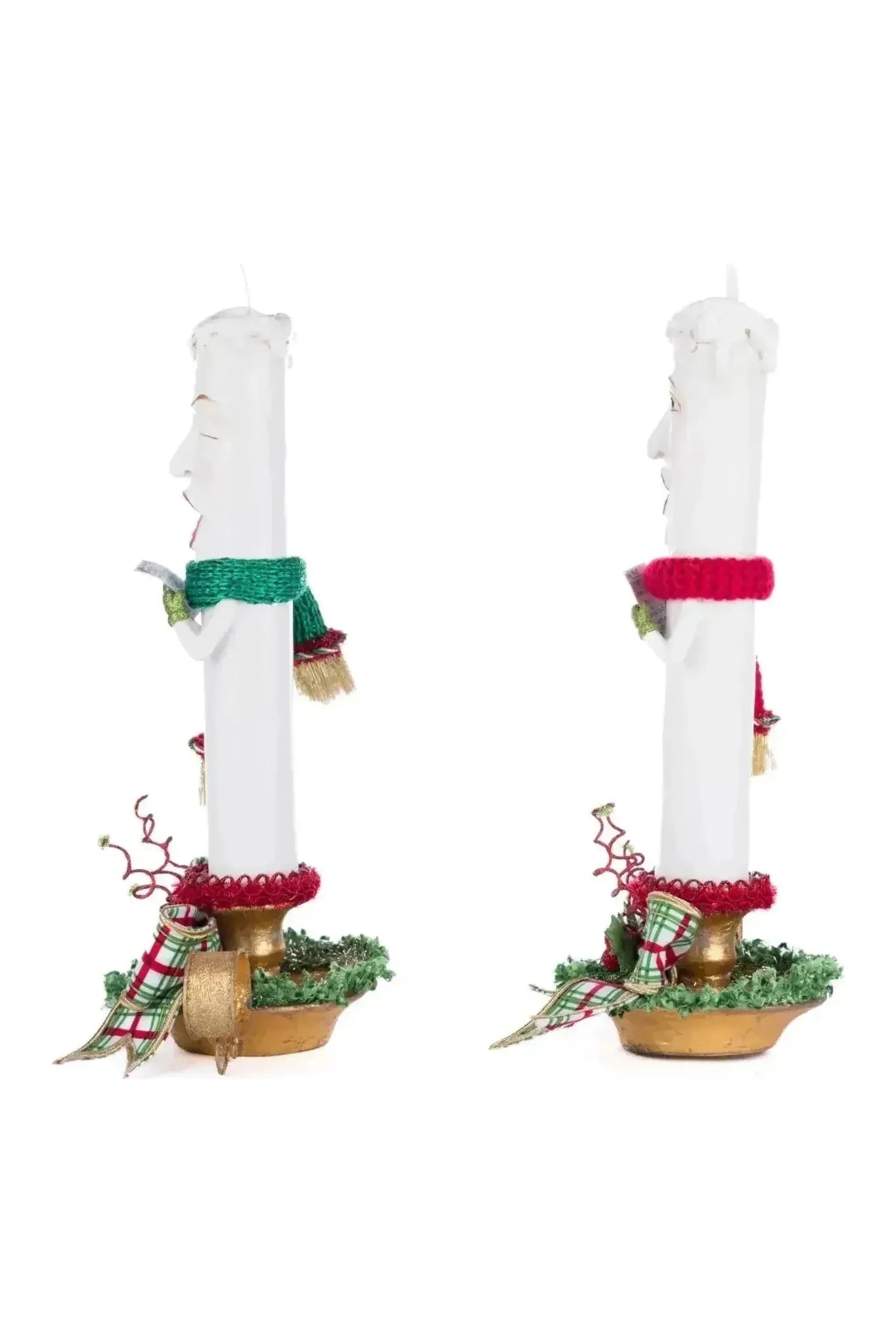 Shop For Village Of Holly Woods Caroling Candles Assortment of 2 at Michelle's aDOORable Creations