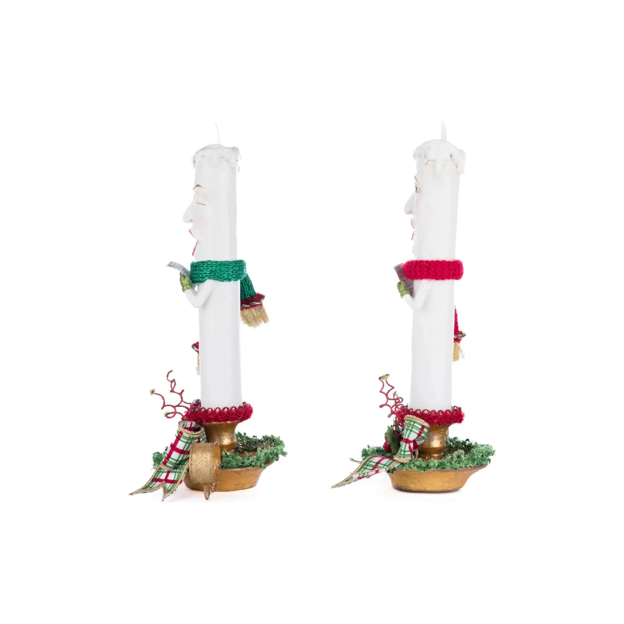 Shop For Village Of Holly Woods Caroling Candles Assortment of 2 at Michelle's aDOORable Creations