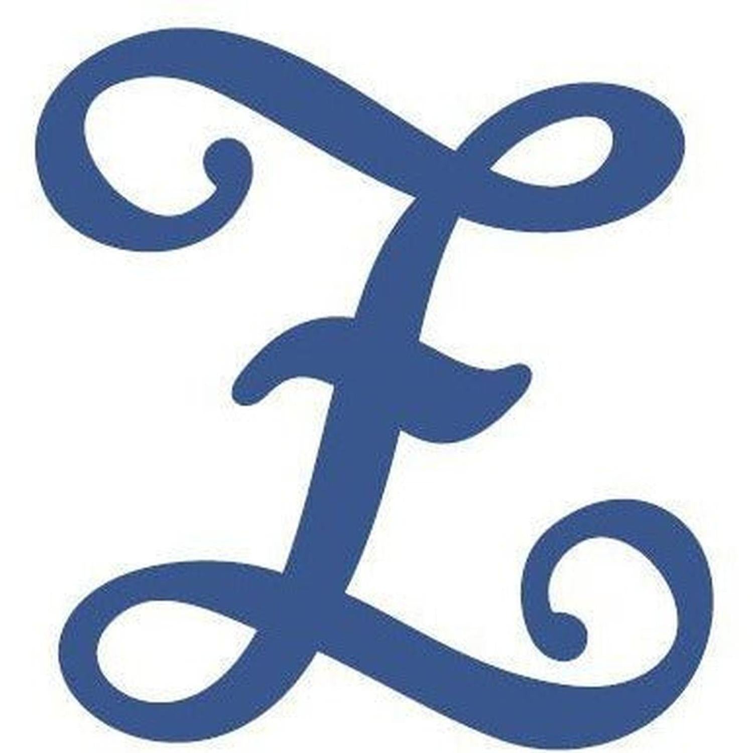 Vine Monogram Script Letter - Unfinished Wood