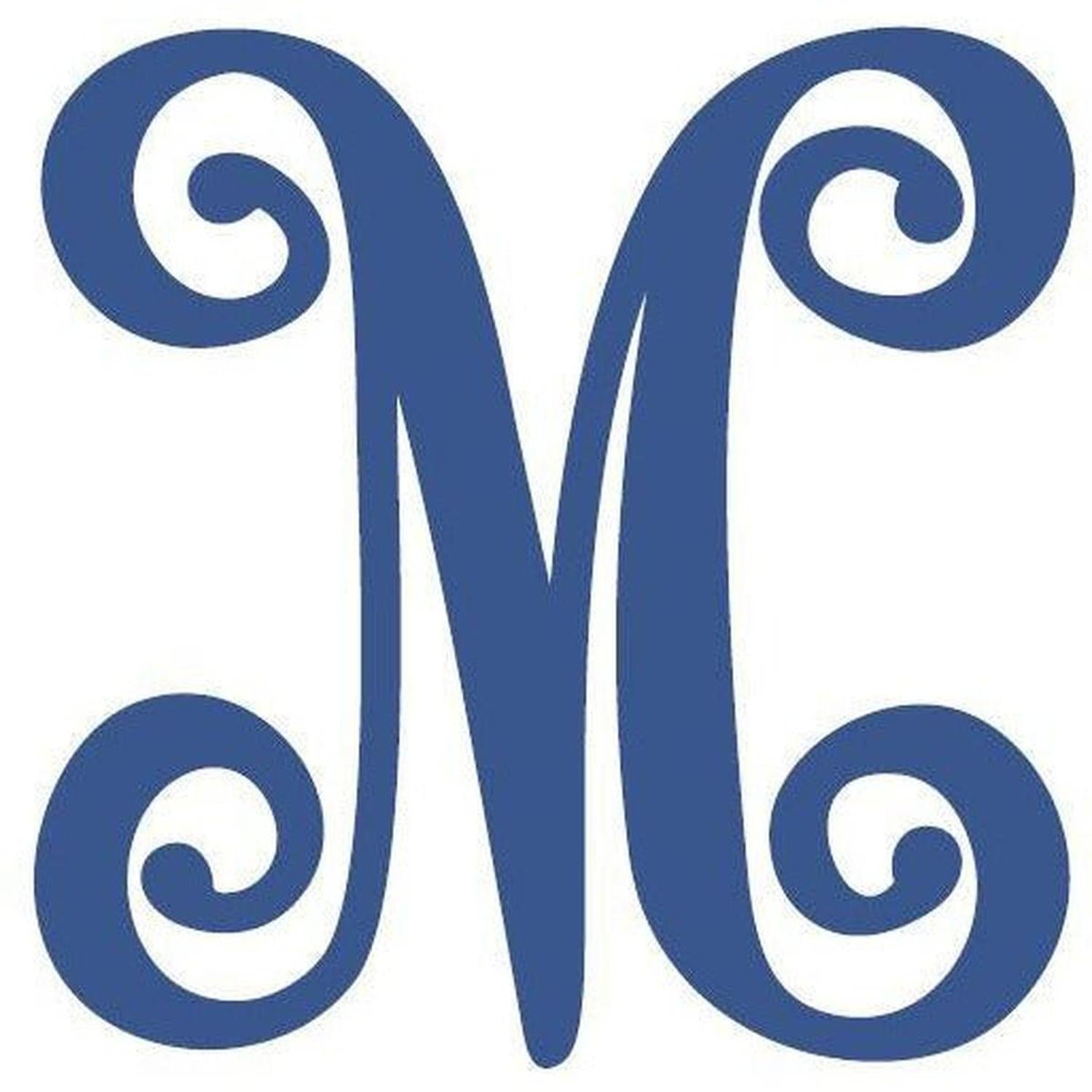 Shop For Vine Monogram Script Letter - Unfinished Wood at Michelle's aDOORable Creations