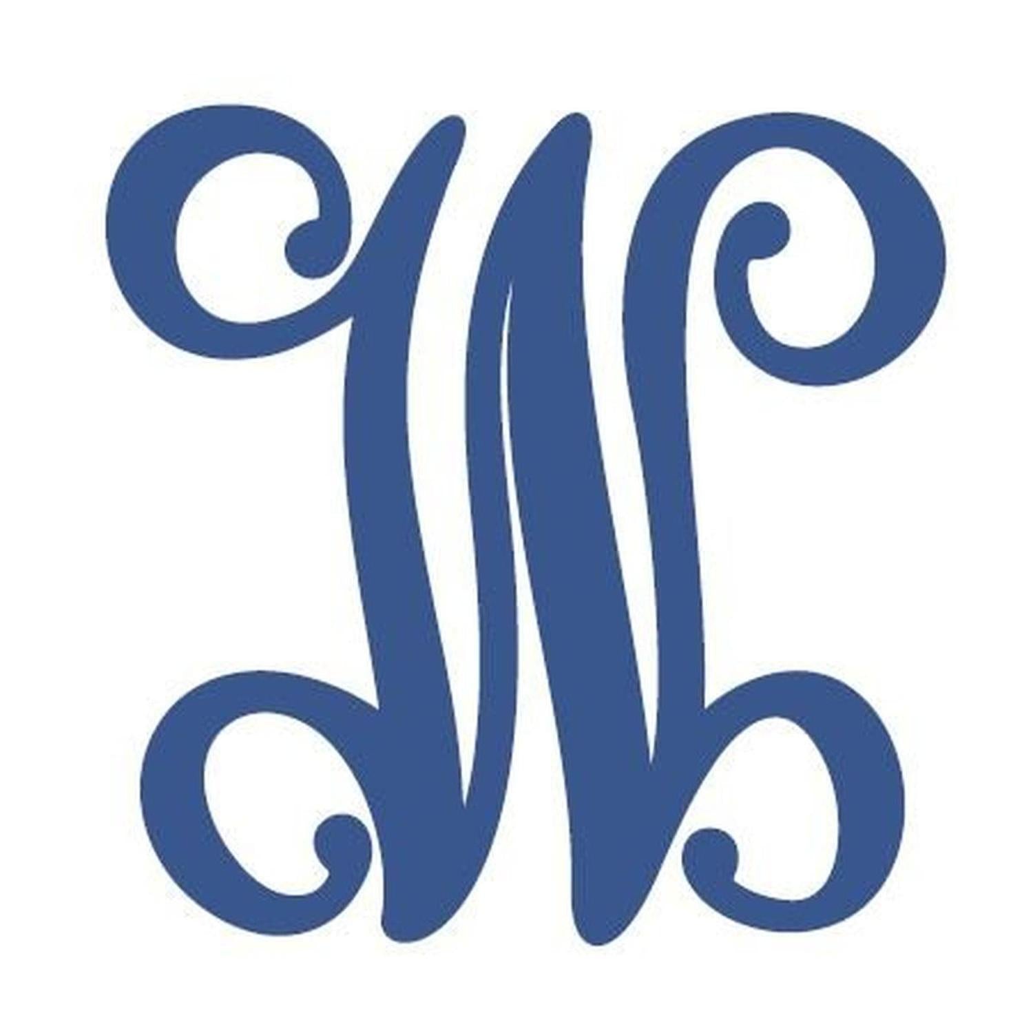 Shop For Vine Monogram Script Letter - Unfinished Wood at Michelle's aDOORable Creations