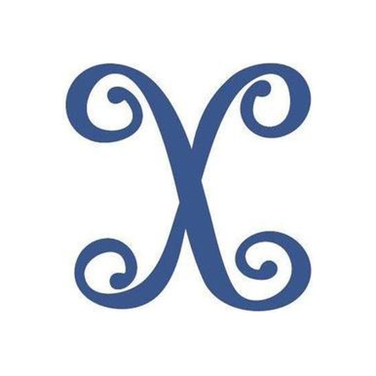 Shop For Vine Monogram Script Letter - Unfinished Wood at Michelle's aDOORable Creations