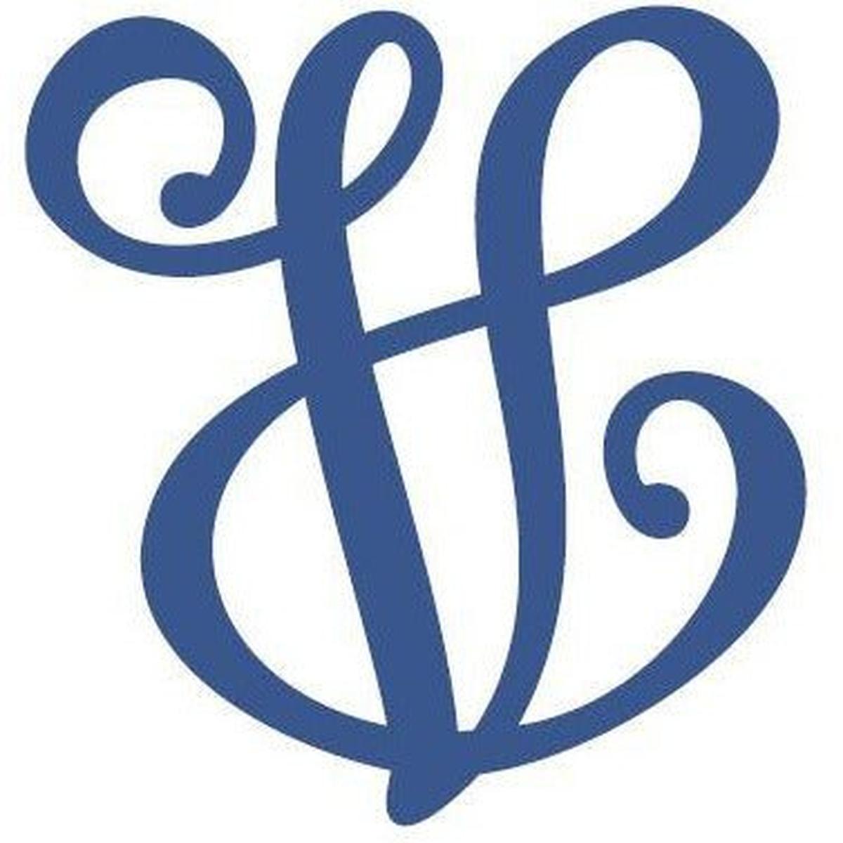 Shop For Vine Monogram Script Letter - Unfinished Wood at Michelle's aDOORable Creations