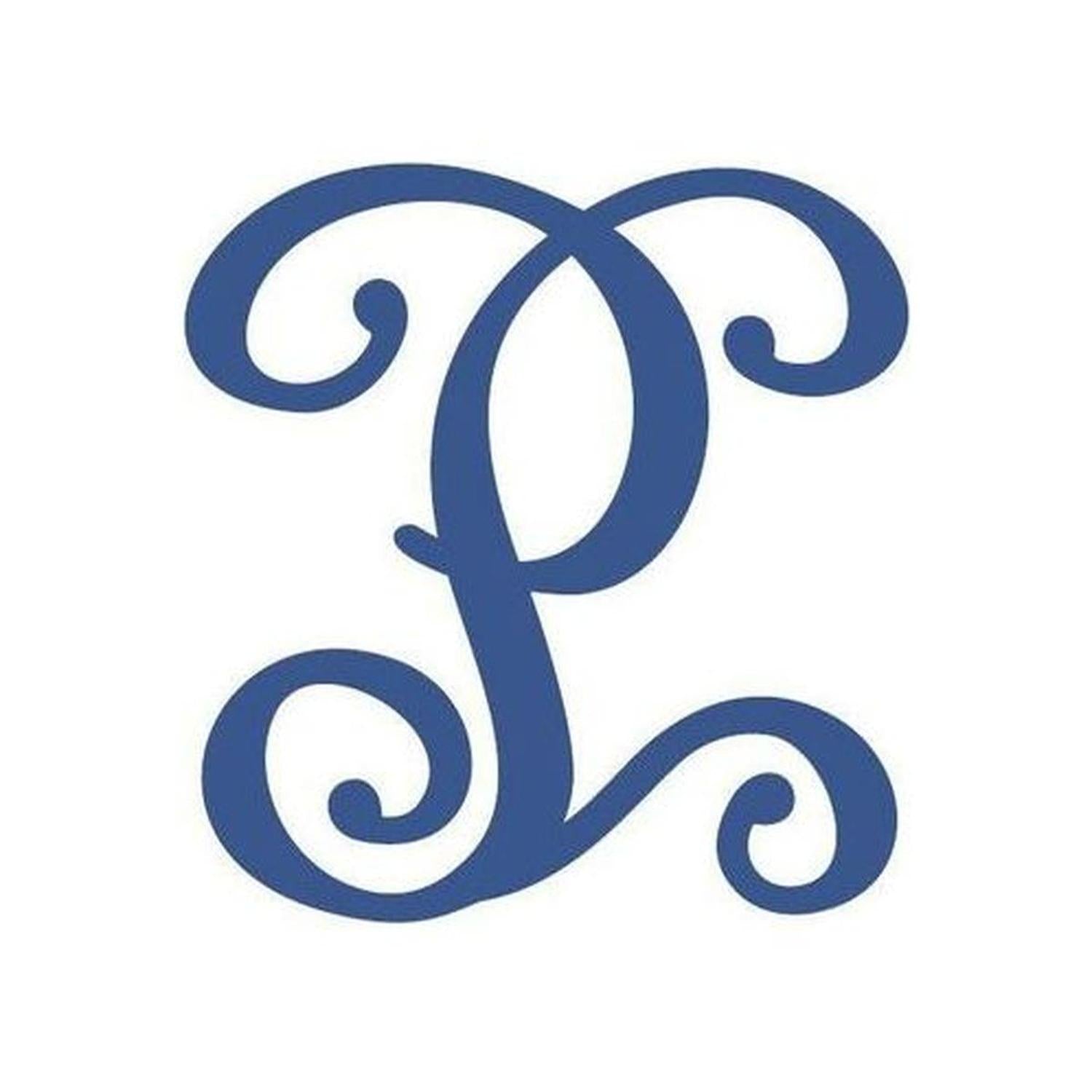 Shop For Vine Monogram Script Letter - Unfinished Wood at Michelle's aDOORable Creations