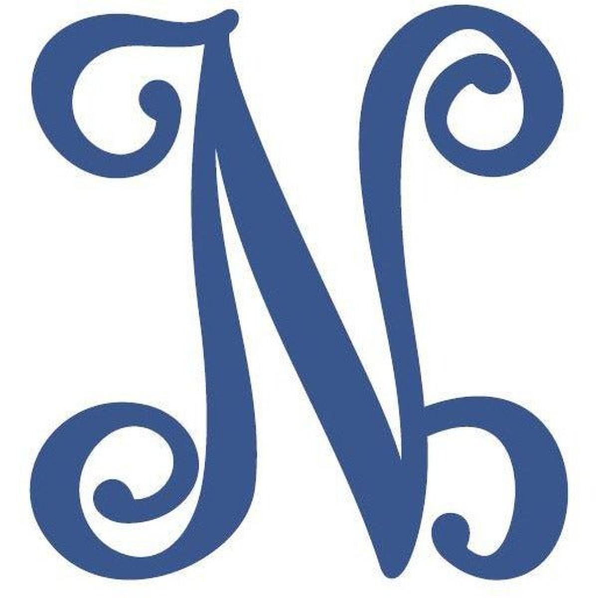 Shop For Vine Monogram Script Letter - Unfinished Wood at Michelle's aDOORable Creations