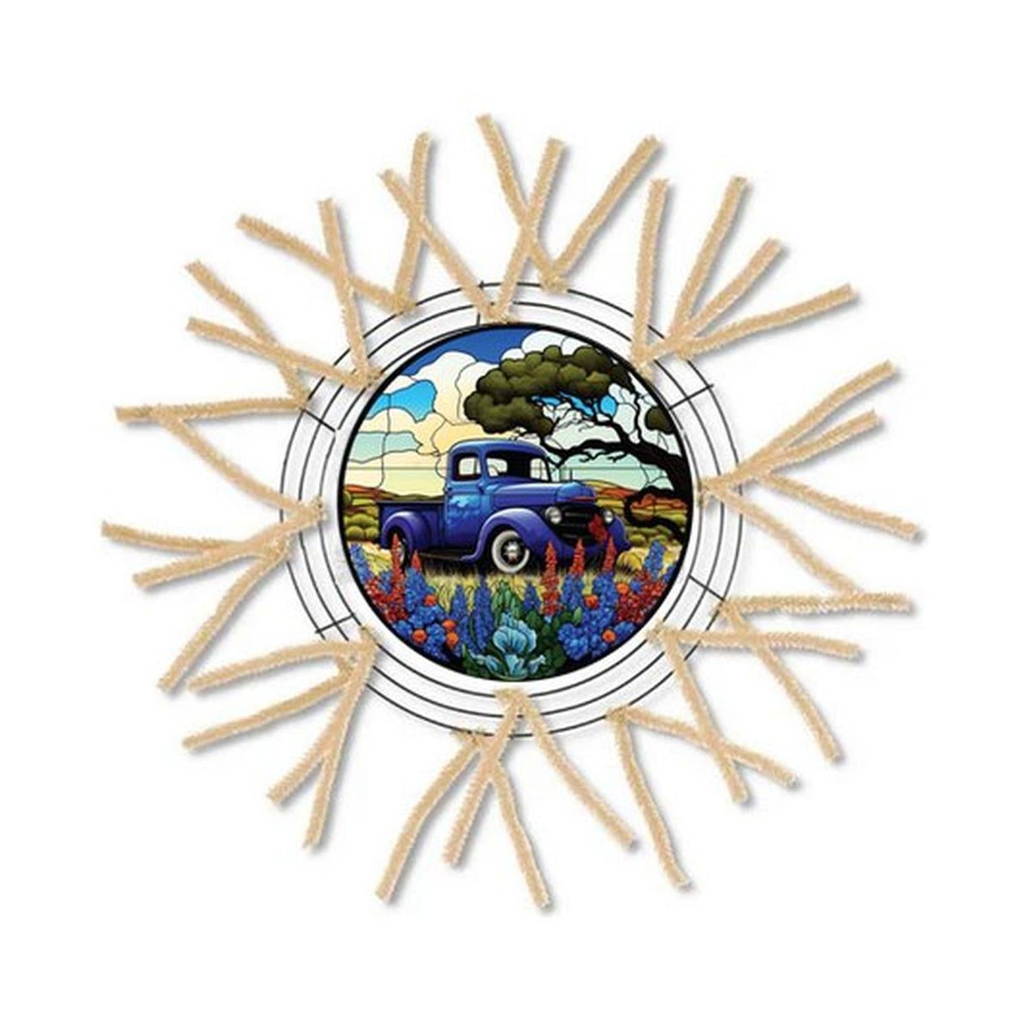 Shop For Vintage Blue Truck Blue Bonnets Sign - Wreath Enhancement at Michelle's aDOORable Creations