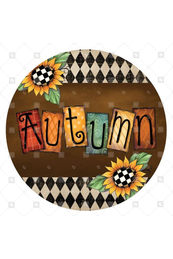 Shop For Vintage Harlequin Autumn Sunflower Sign - Wreath Accent Sign